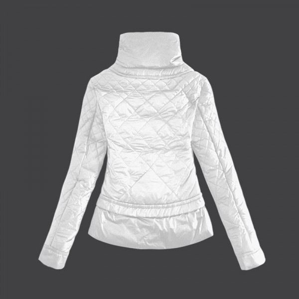Moncler Donna Giù cappotto bianco Presa M1015